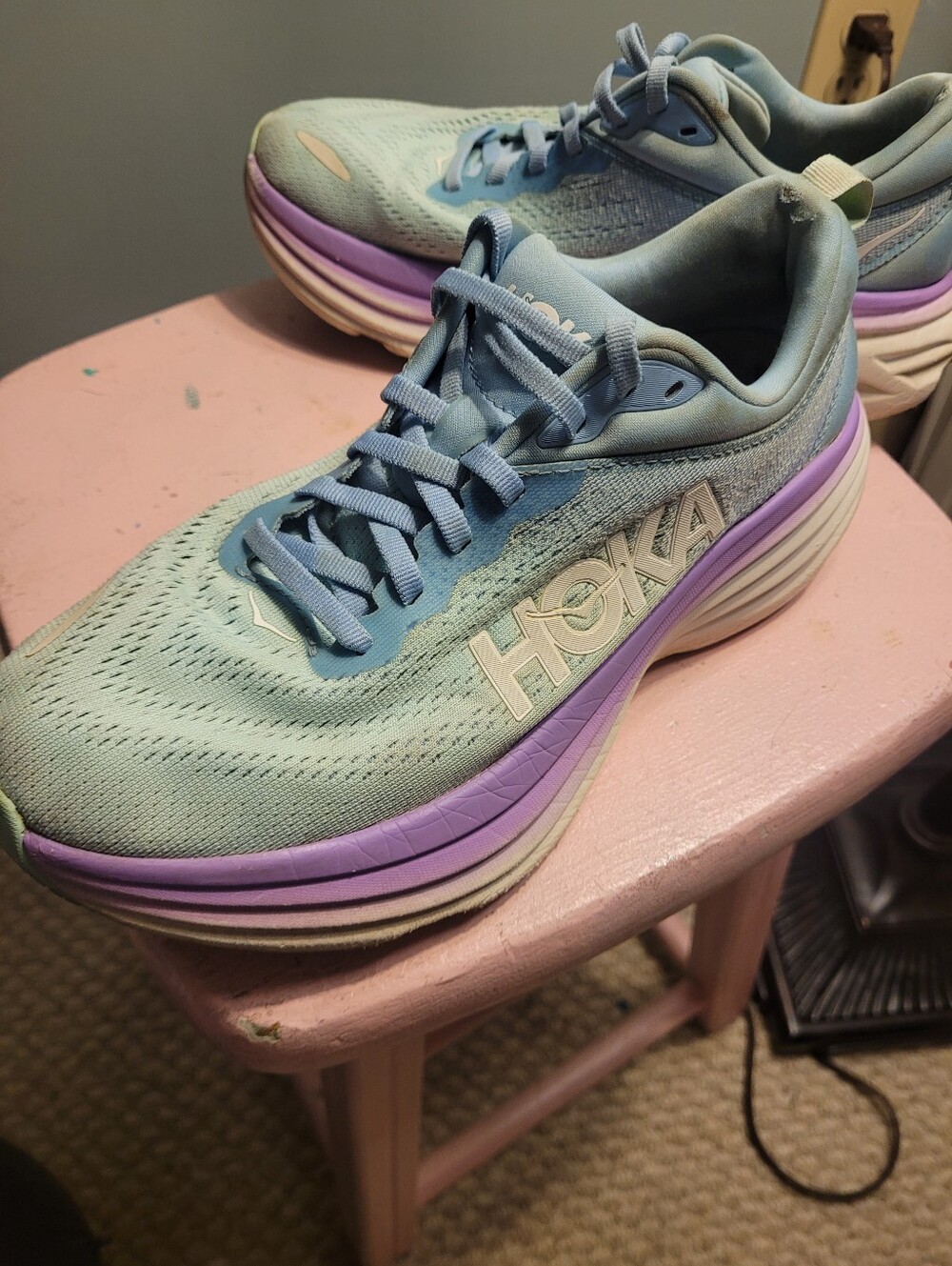 Hoka Bondi 8 Sneaker Running Shoe Women's 7